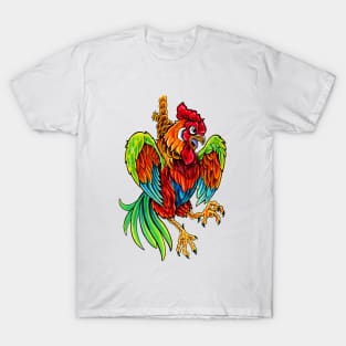 Hanged Cock colorful tee shirt T-Shirt